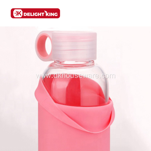 Glass Water Bottle with Reusable Silicone Sleeve